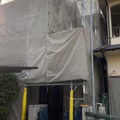 奈良県葛城市外壁屋根塗装足場組立