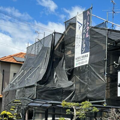 奈良県桜井市外壁屋根塗装足場組立
