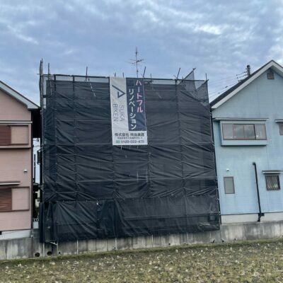 奈良県橿原市外壁屋根塗装　足場組立